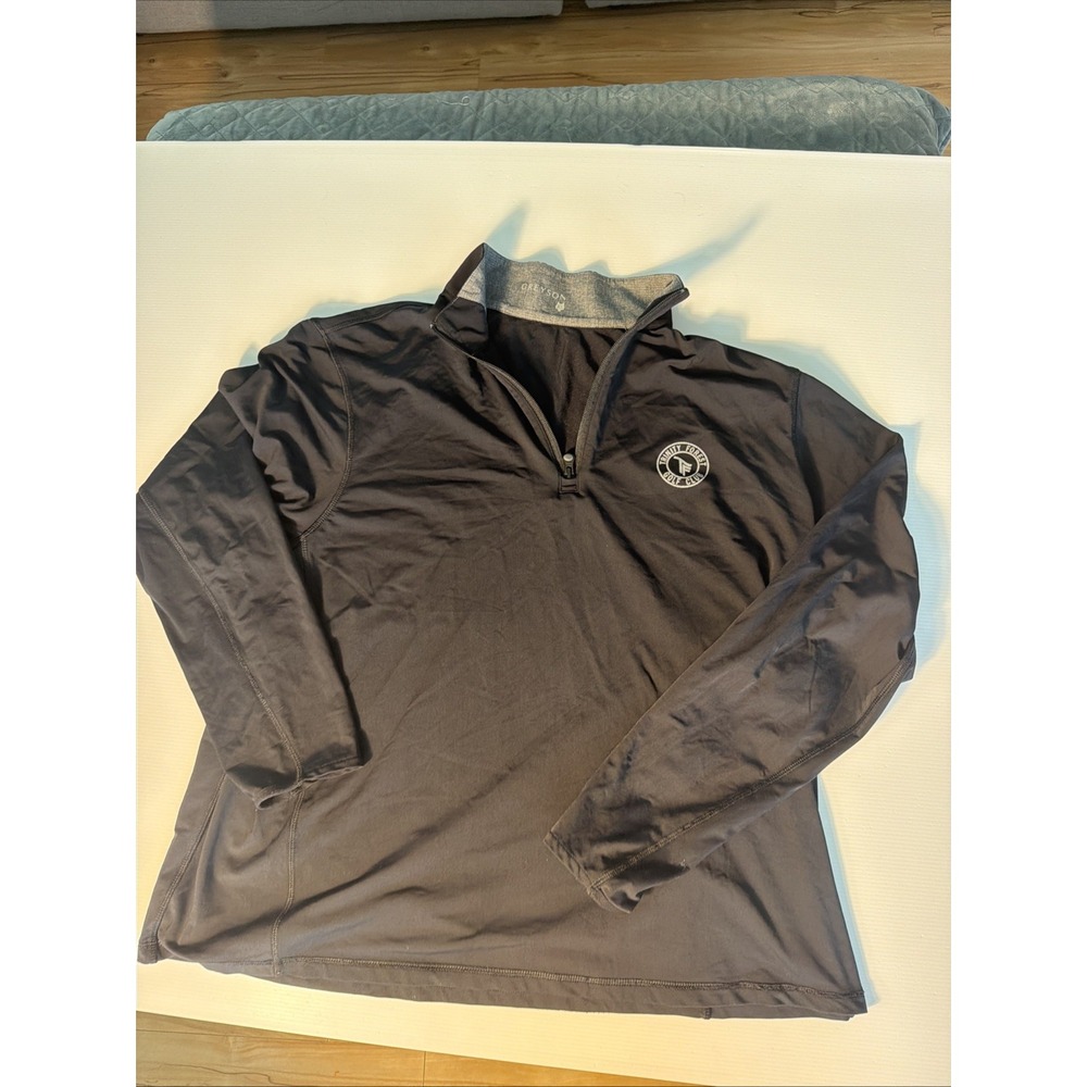 Greyson Men's XL 1/4 Zip Performance Pullover Trinity Forest Golf Club Black